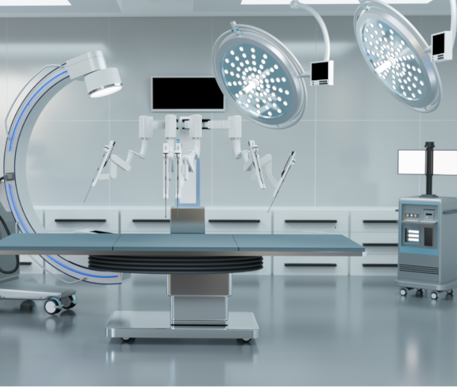 robotic surgery with its equipments